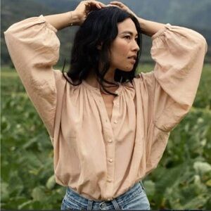 Doen Jane Beige Women's Blouse size L